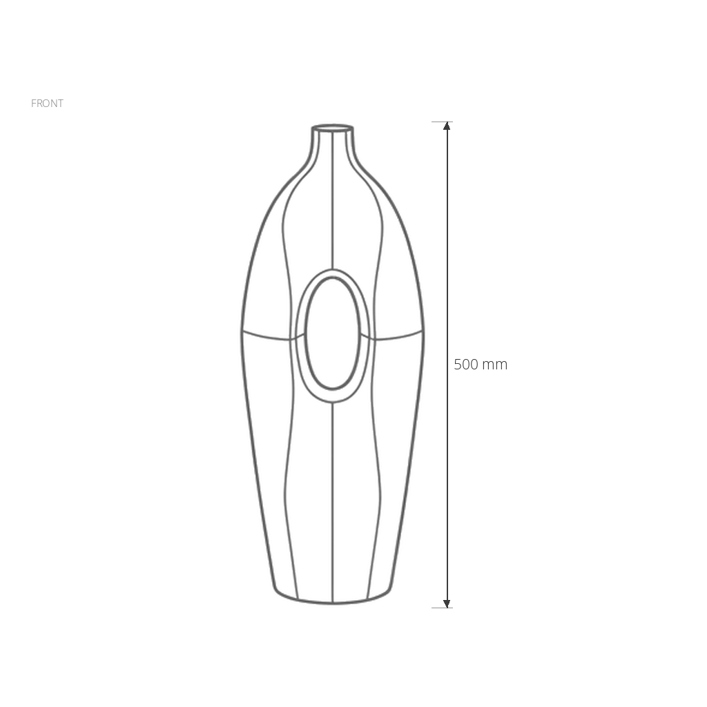 Decorative Vase #CF3076-2 dimensions drawing