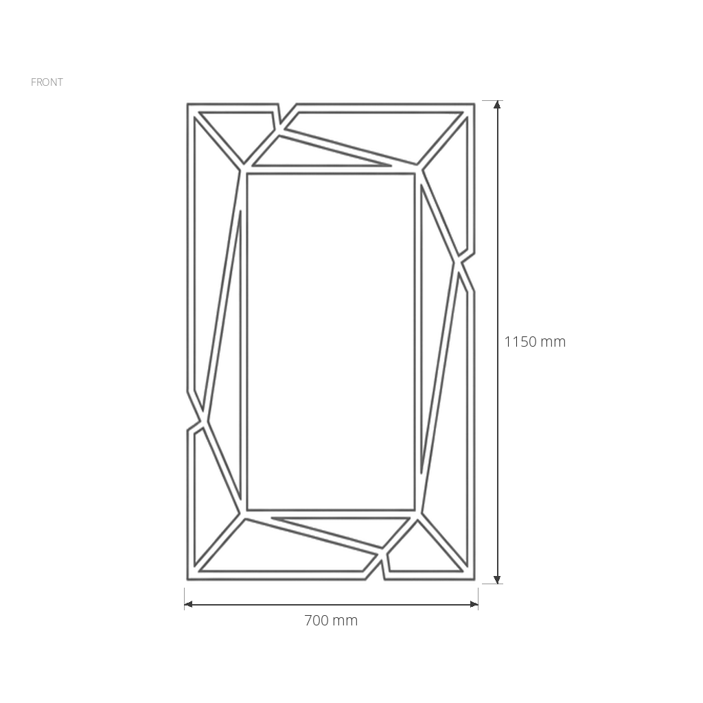 Wall Mirror #19BRG267 dimensions drawing