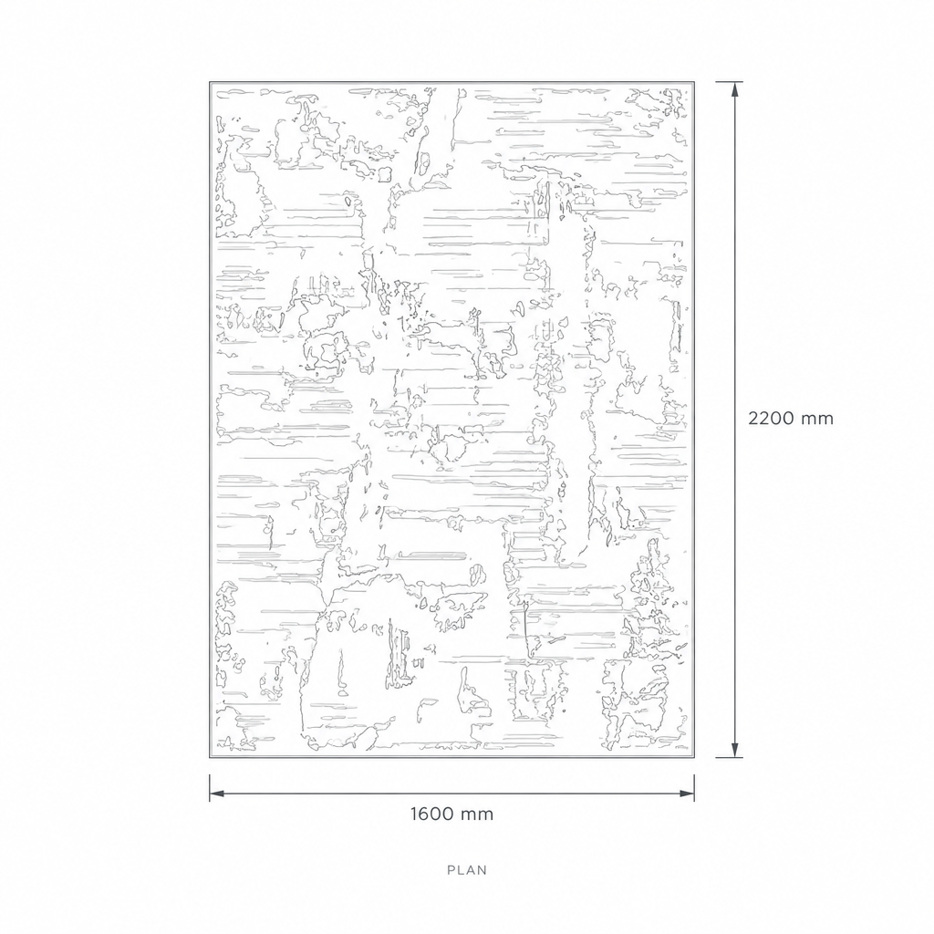 160×220 Mojave Carpet Rug #8021, dimensions drawing