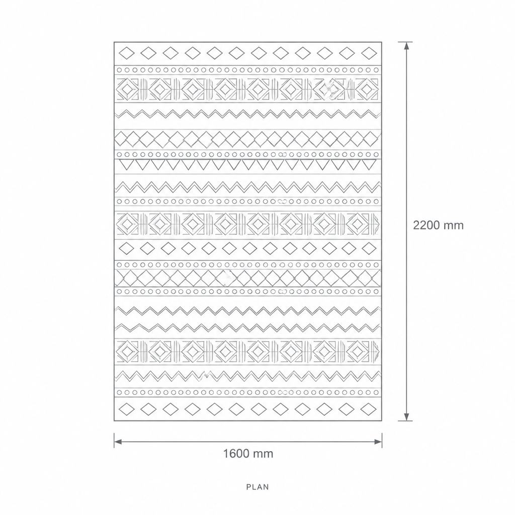 160×220 Mojave Carpet Rug #8112, dimensions drawing