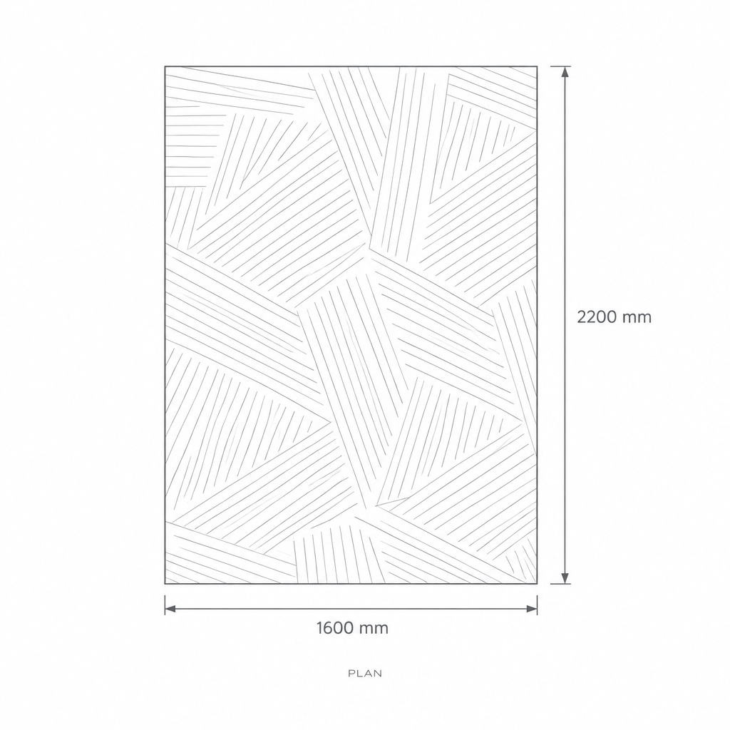 160×220 Mojave Carpet Rug #4153, dimensions drawing