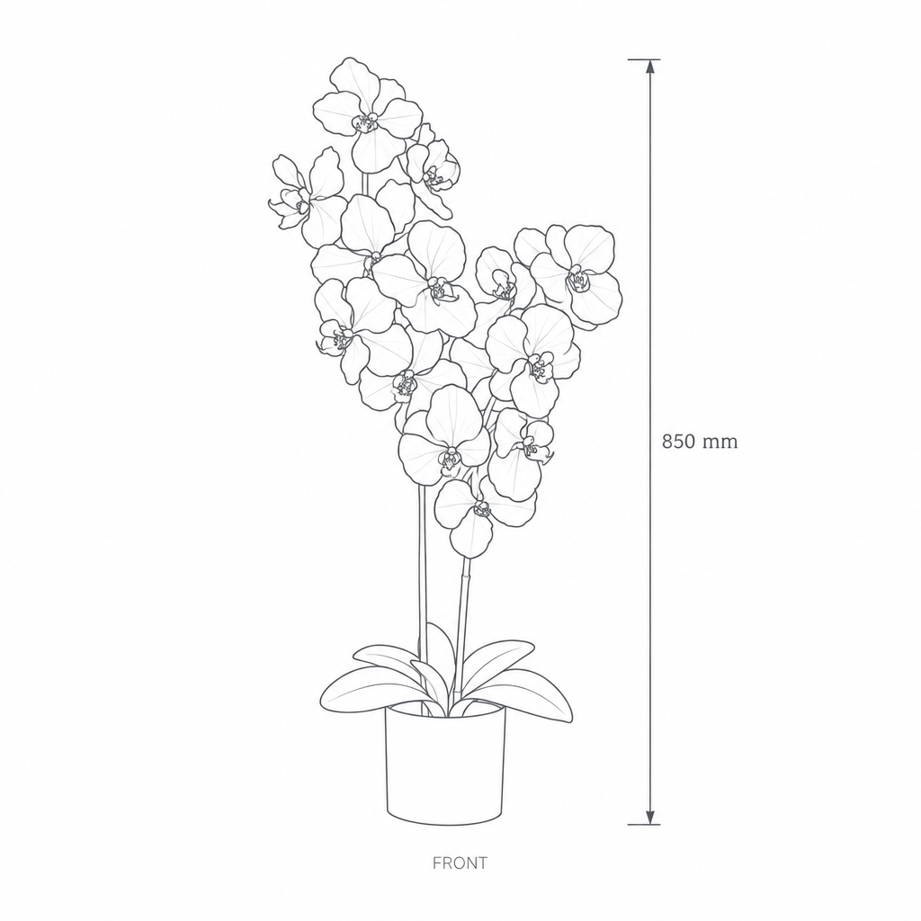 85cm Artificial Plant #JWS3687, dimensions drawing