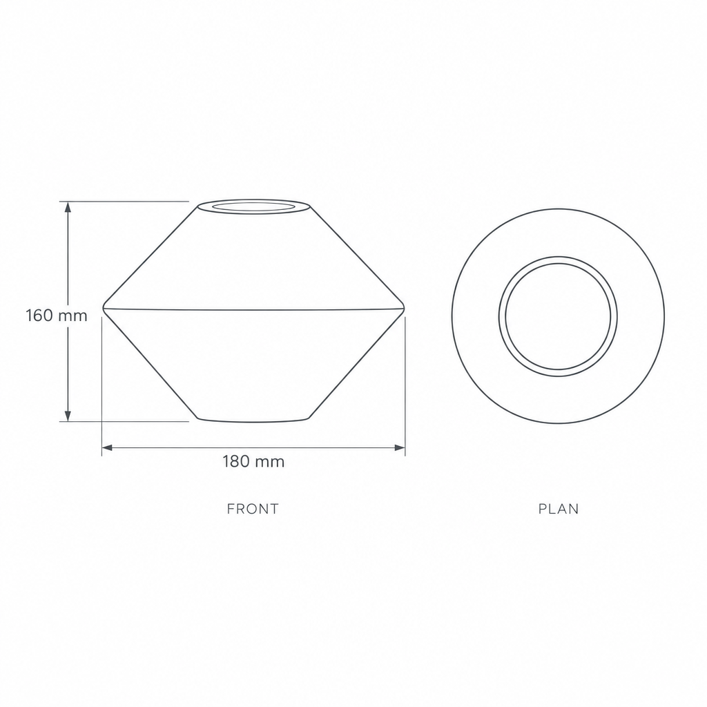 Decorative Porcelain Vase #SLD112-S, dimensions drawing