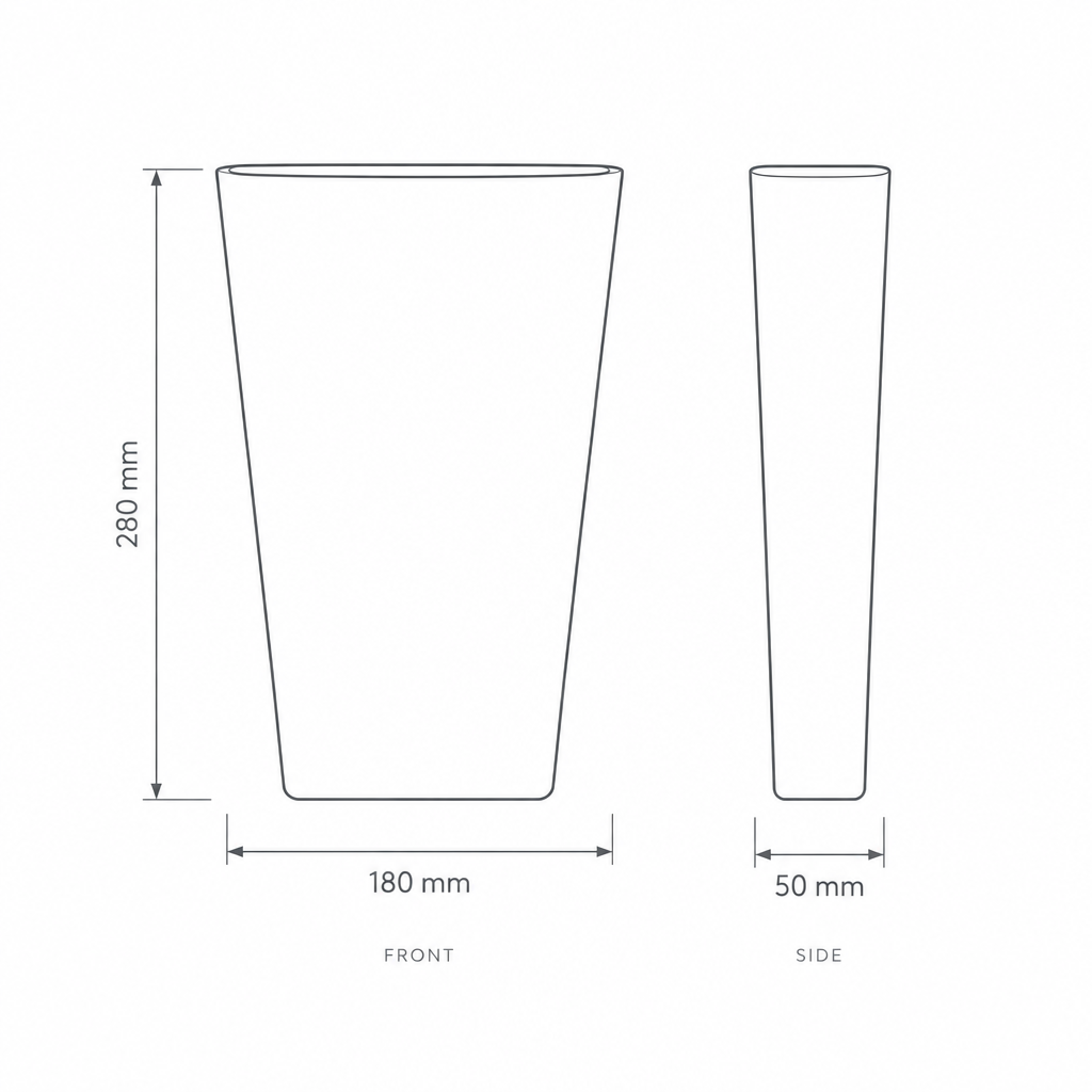 Decorative Vase #FD-D23, dimensions drawing