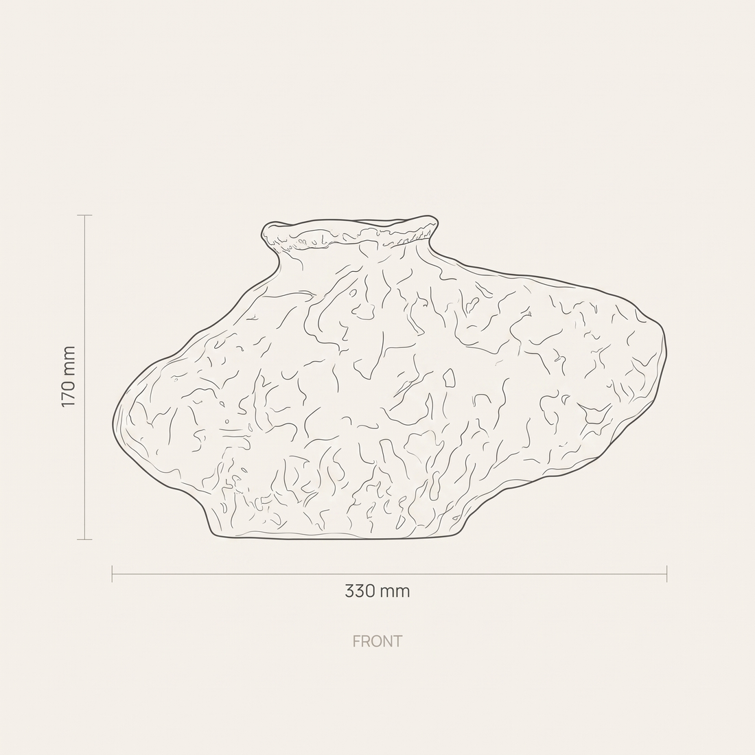 Decorative Porcelain Vase #SLD208-S dimensions drawing