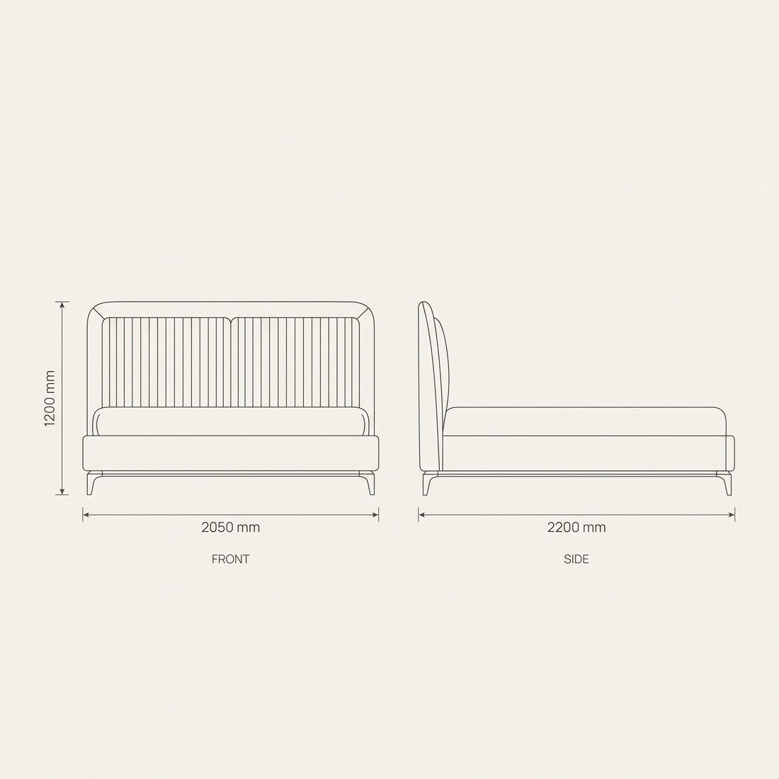 Stil King Bedroom Set dimensions drawing