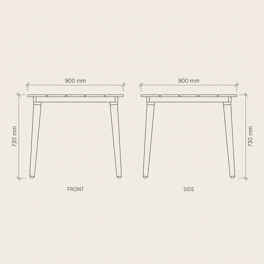 Penne Garden Dining Set #D30020-5 dimensions drawing