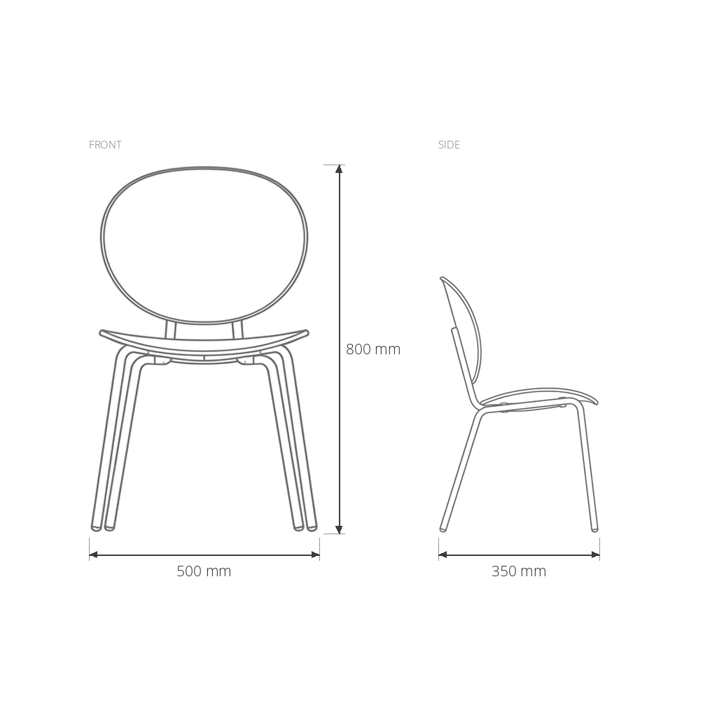 Garden Chair #SL-7023 dimensions drawing