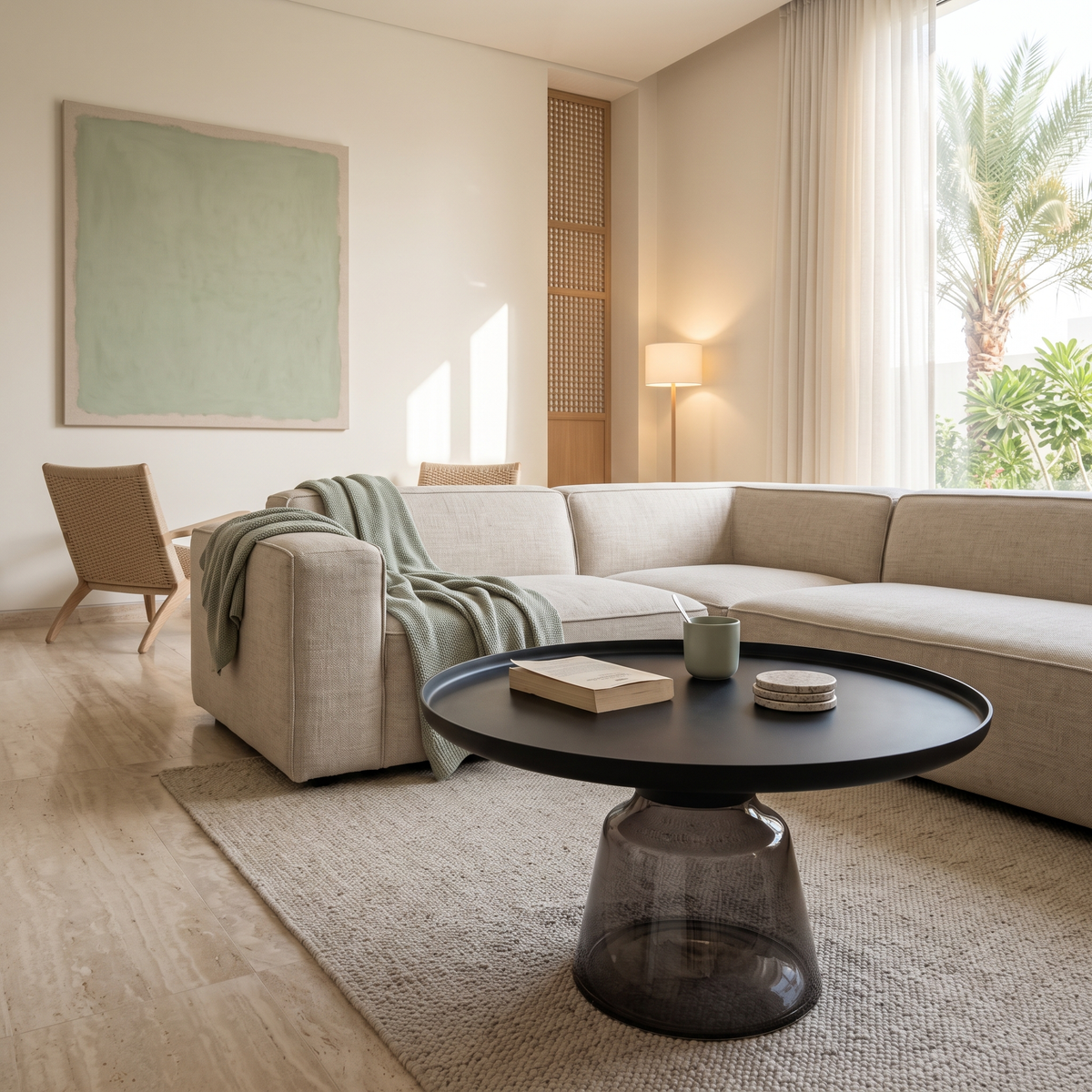Black Coffee Table #0926-1-2 in a Muscat home