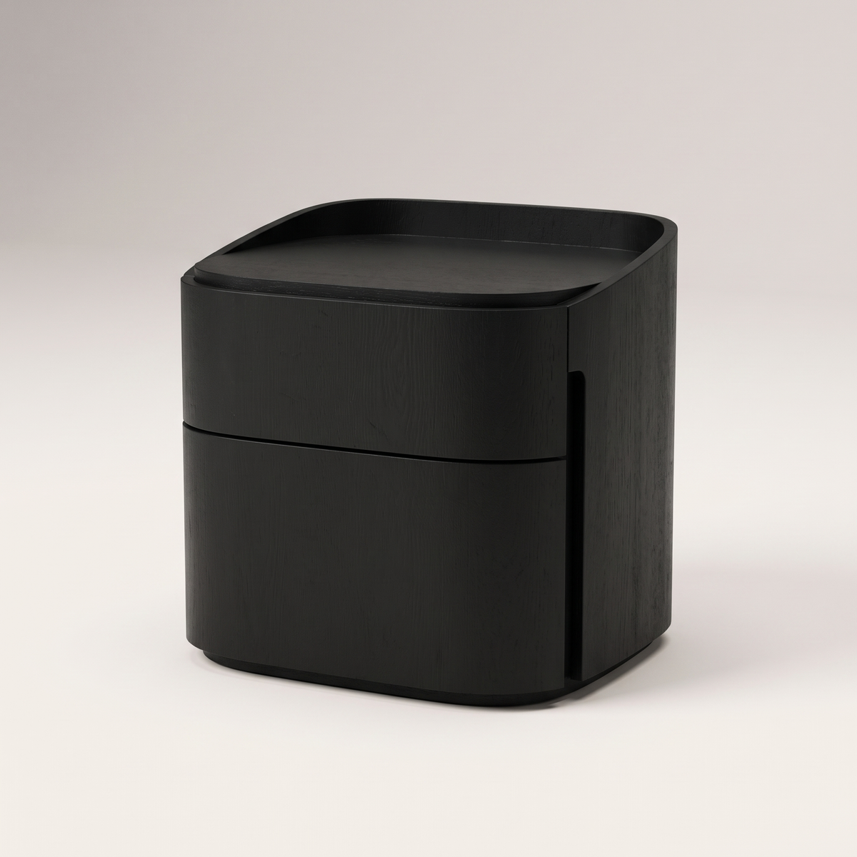 Black Nightstand #CB-0444A, studio view