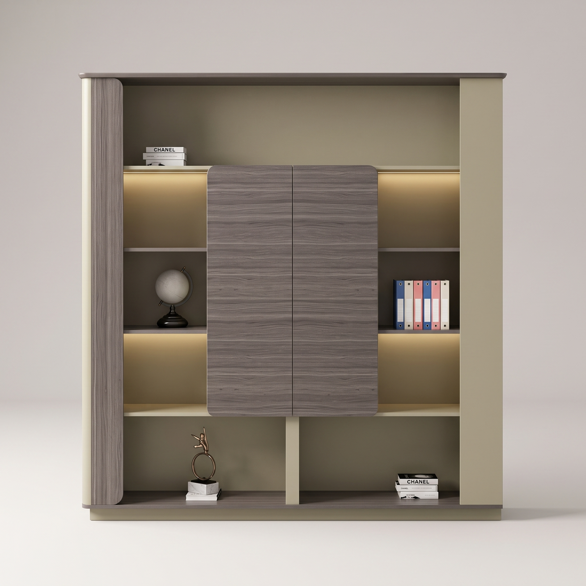 Display Cabinet & Bookcase with LED Lighting #YD315S20E, studio view