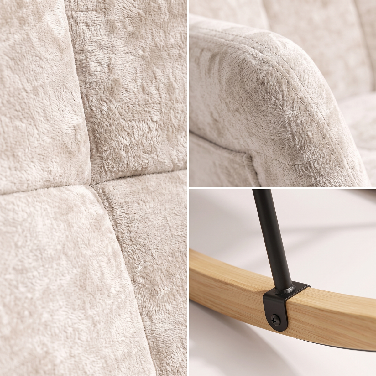 Beige Rocking Chair #JLC009, material detail