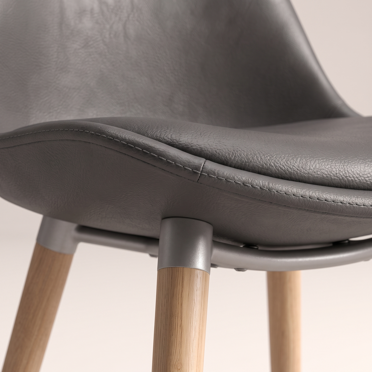 Brown Dining Chair #K04-2A, material detail
