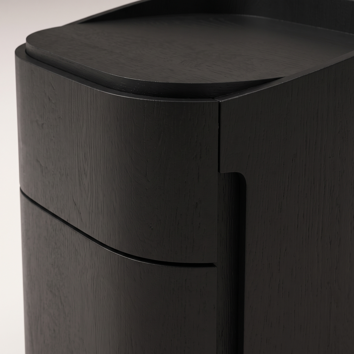 Black Nightstand #CB-0444A, material detail