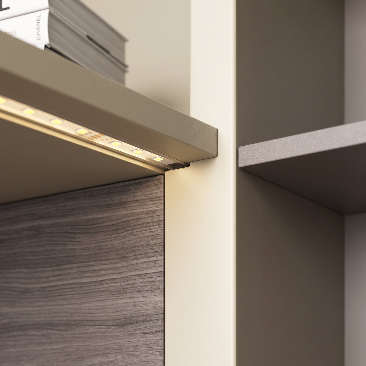 Display Cabinet & Bookcase with LED Lighting #YD315S20E, material detail