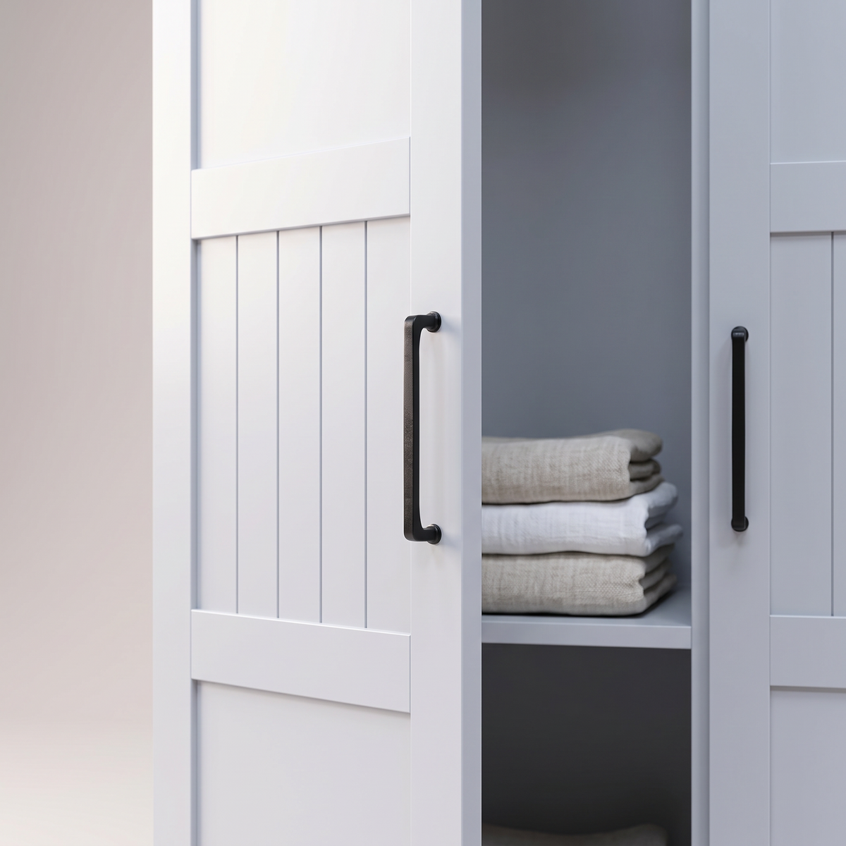 3 Door Wardrobe #P905, styled detail