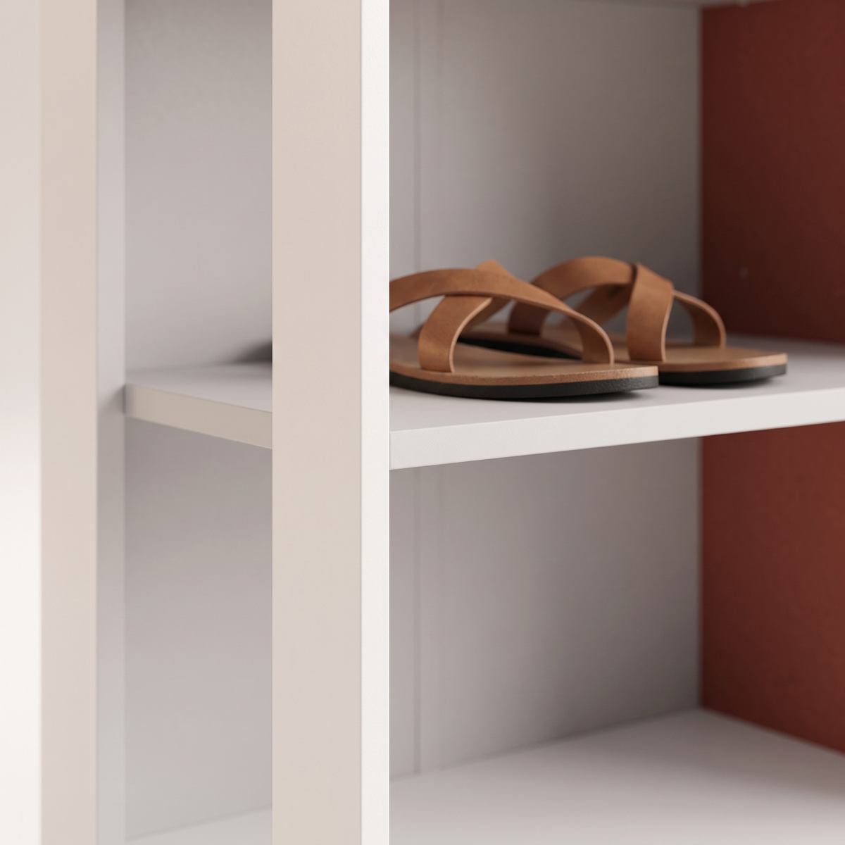 4 Tier Shoe Rack #XG001, styled detail