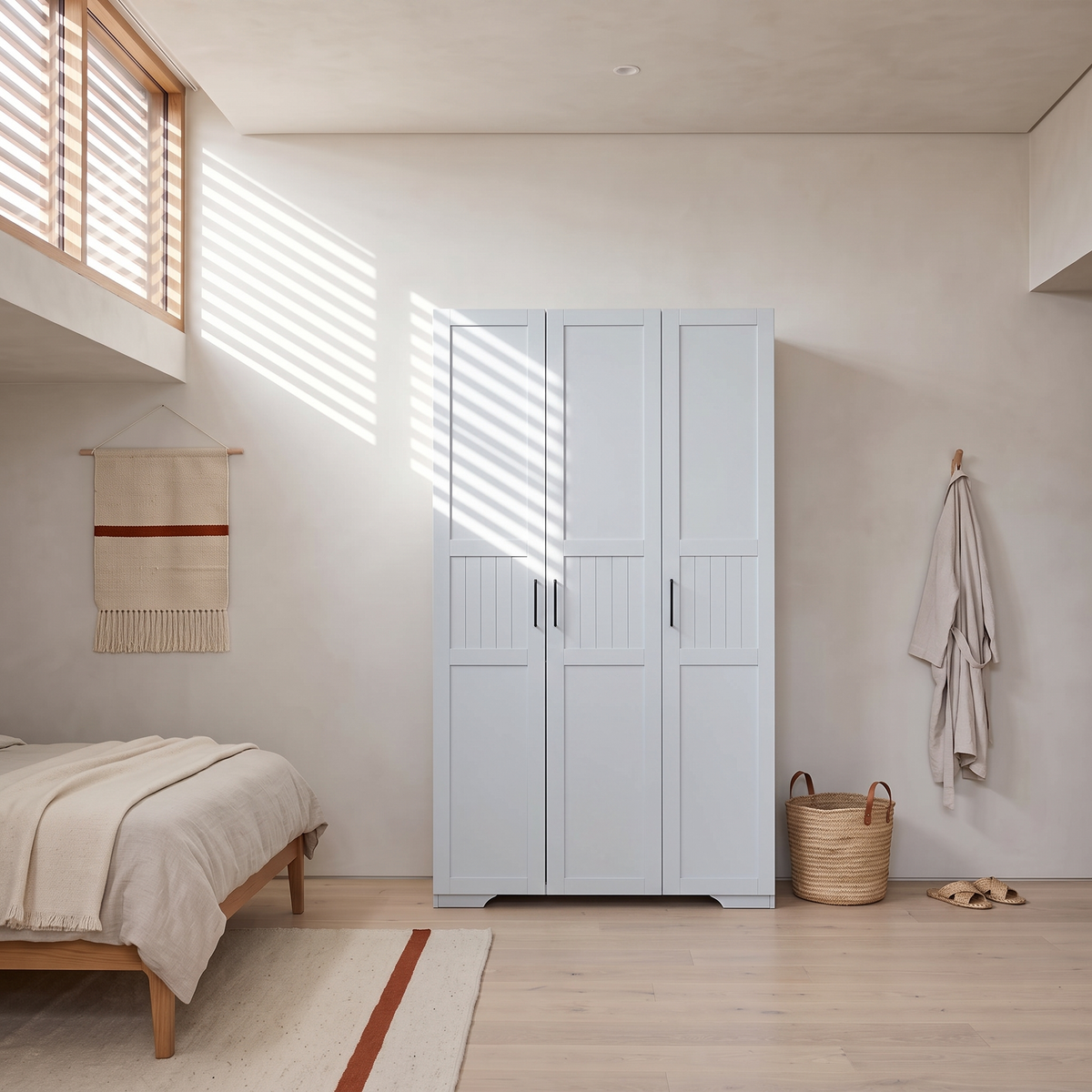 3 Door Wardrobe #P905, close view