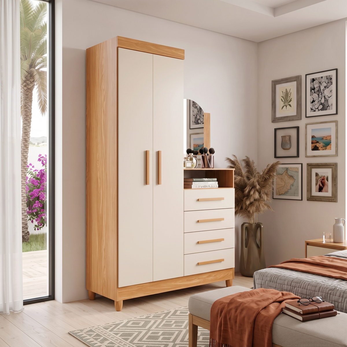 Capri 2 Door Wardrobe, close view