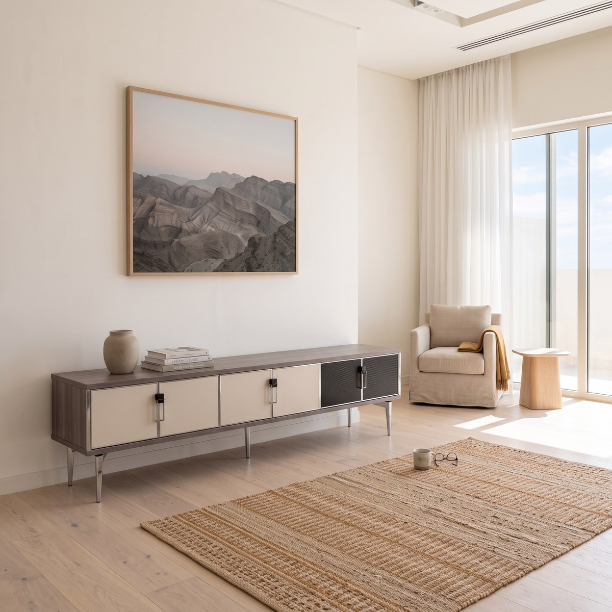 200cm Hilton TV Stand, close view