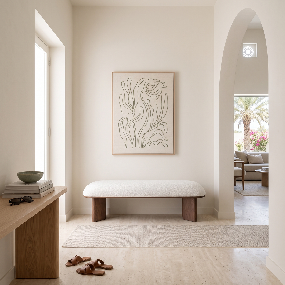 Bedside Bench #LC-0073A, second room view