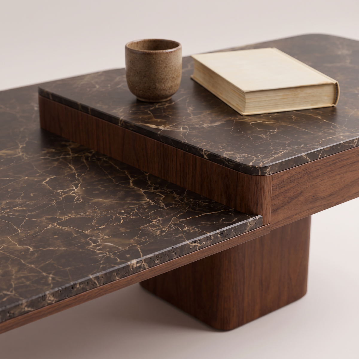 Coffee Table #CT-0359B, styled detail
