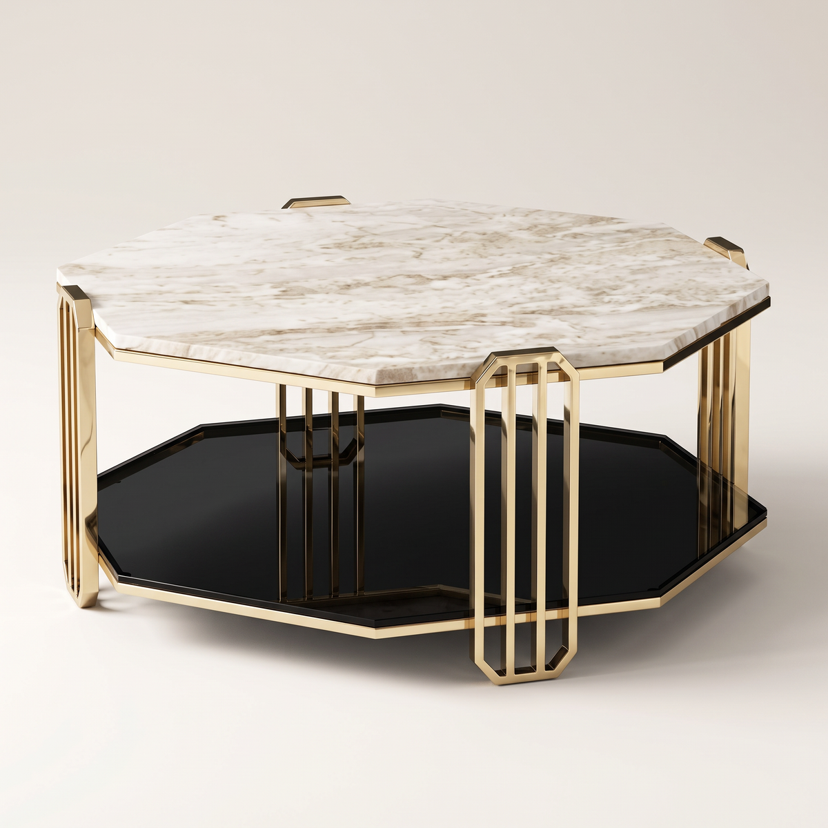 Dopro Octagonal Coffee Table, studio view