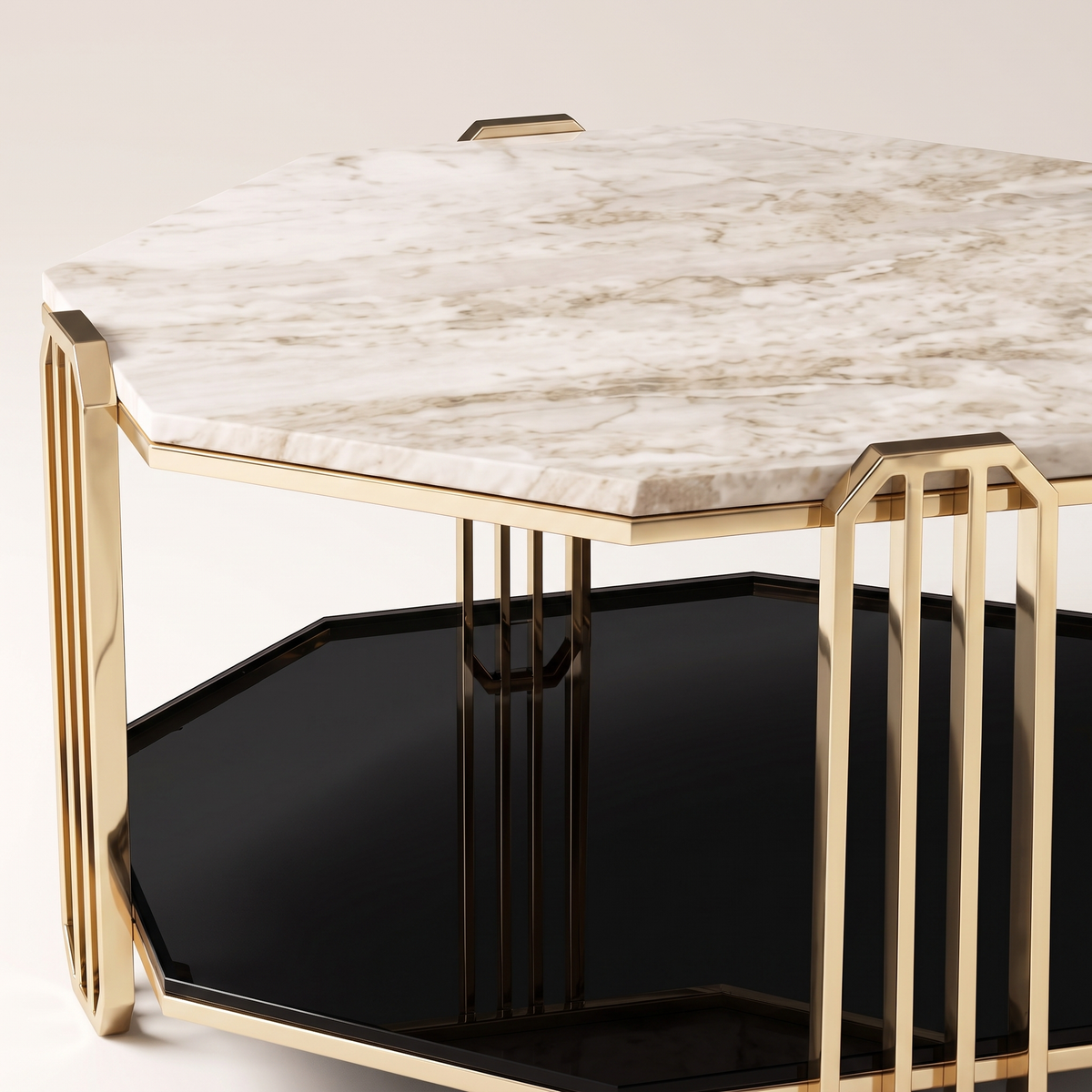 Dopro Octagonal Coffee Table, material detail