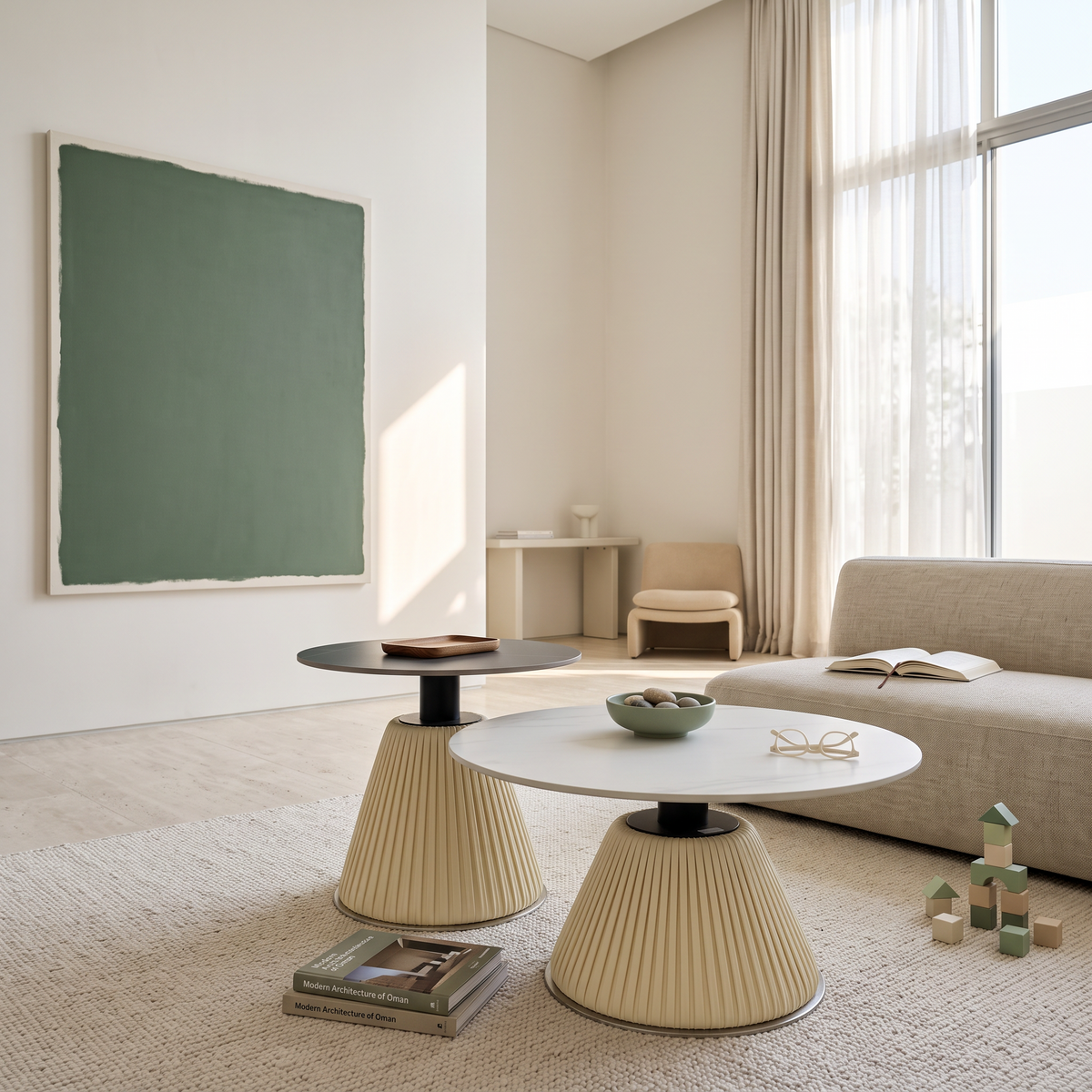 Round Coffee Table Set #11121-8 in a Muscat home