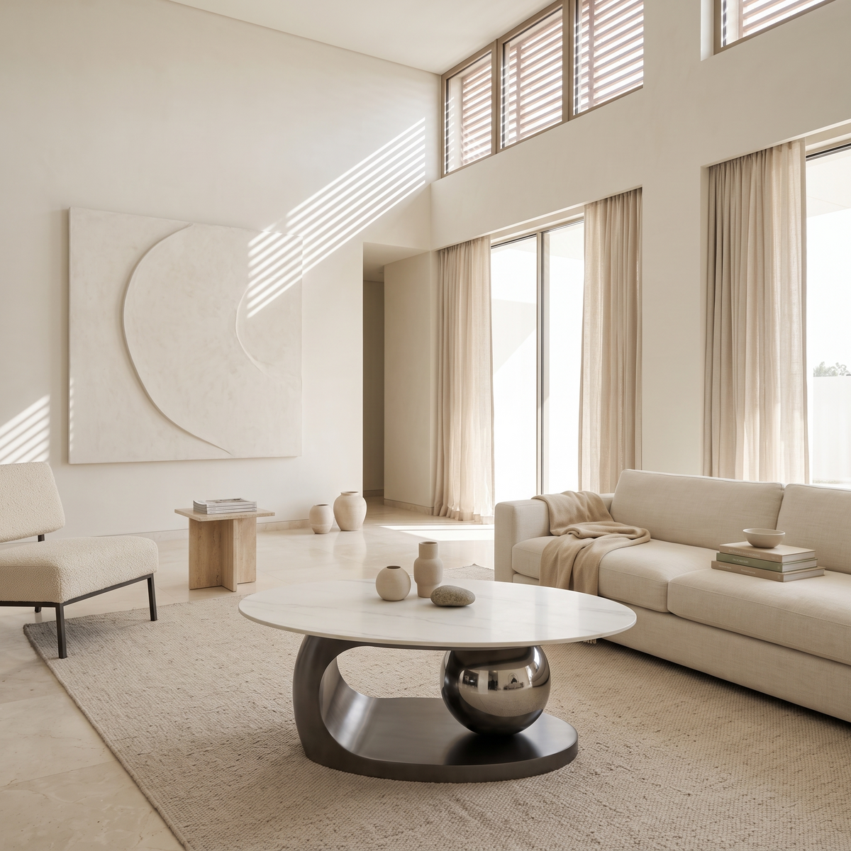 Sculptural Center Table #43 in a Muscat home