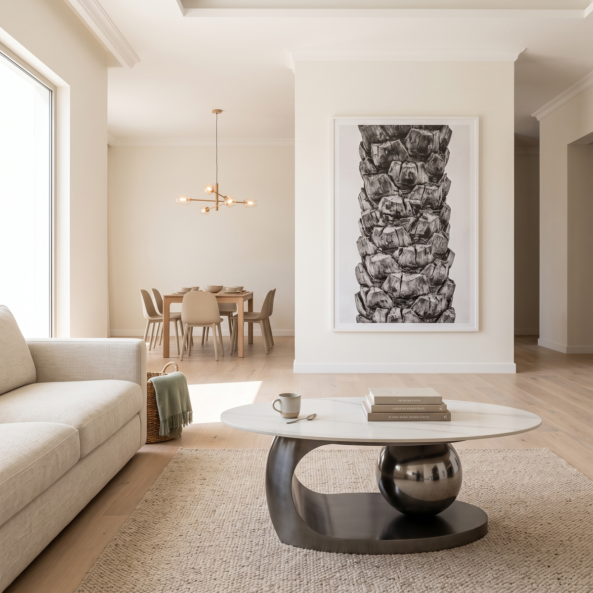 Sculptural Center Table #43, second room view