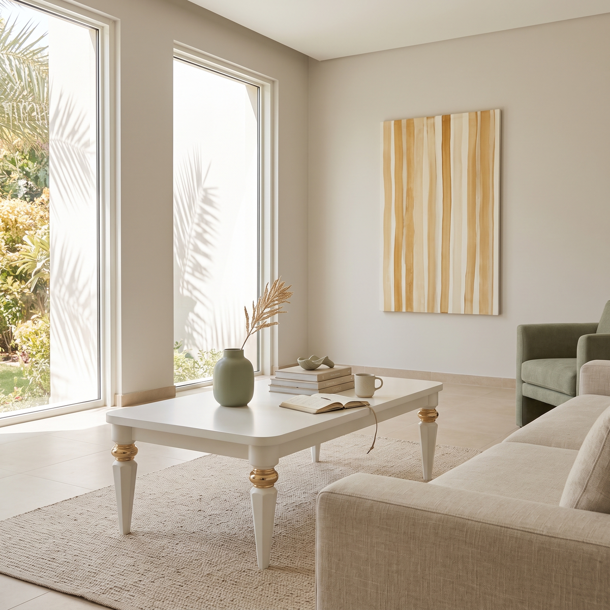 Paris White Coffee Table in a Muscat home