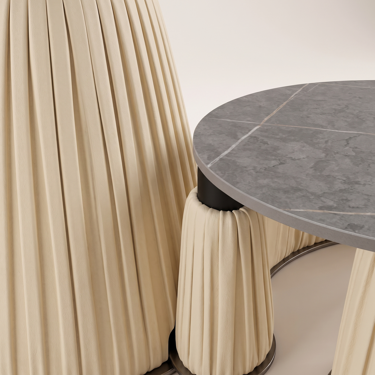 Round Coffee Table Set #11121-8, material detail