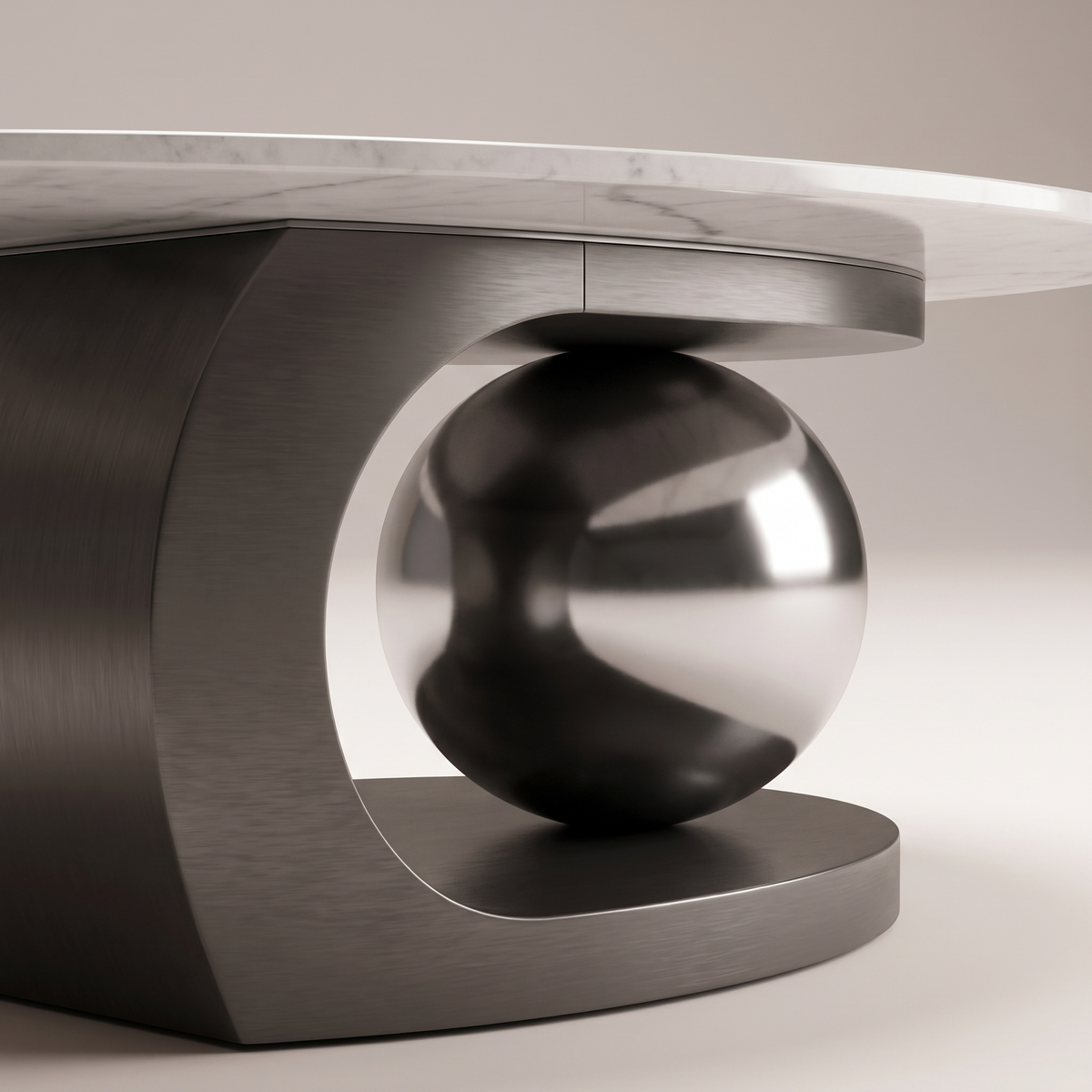 Sculptural Center Table #43, material detail