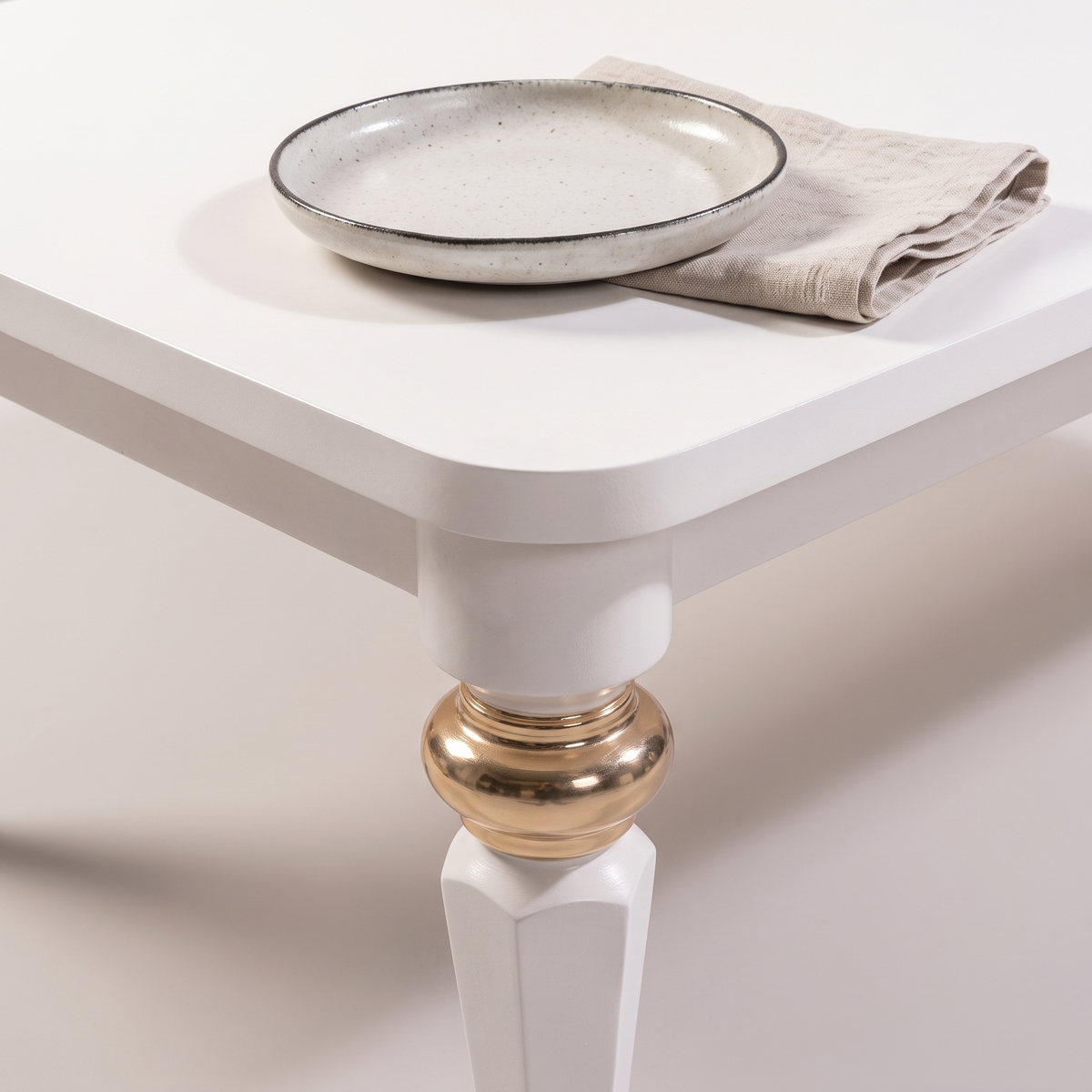 Paris White Coffee Table, styled detail