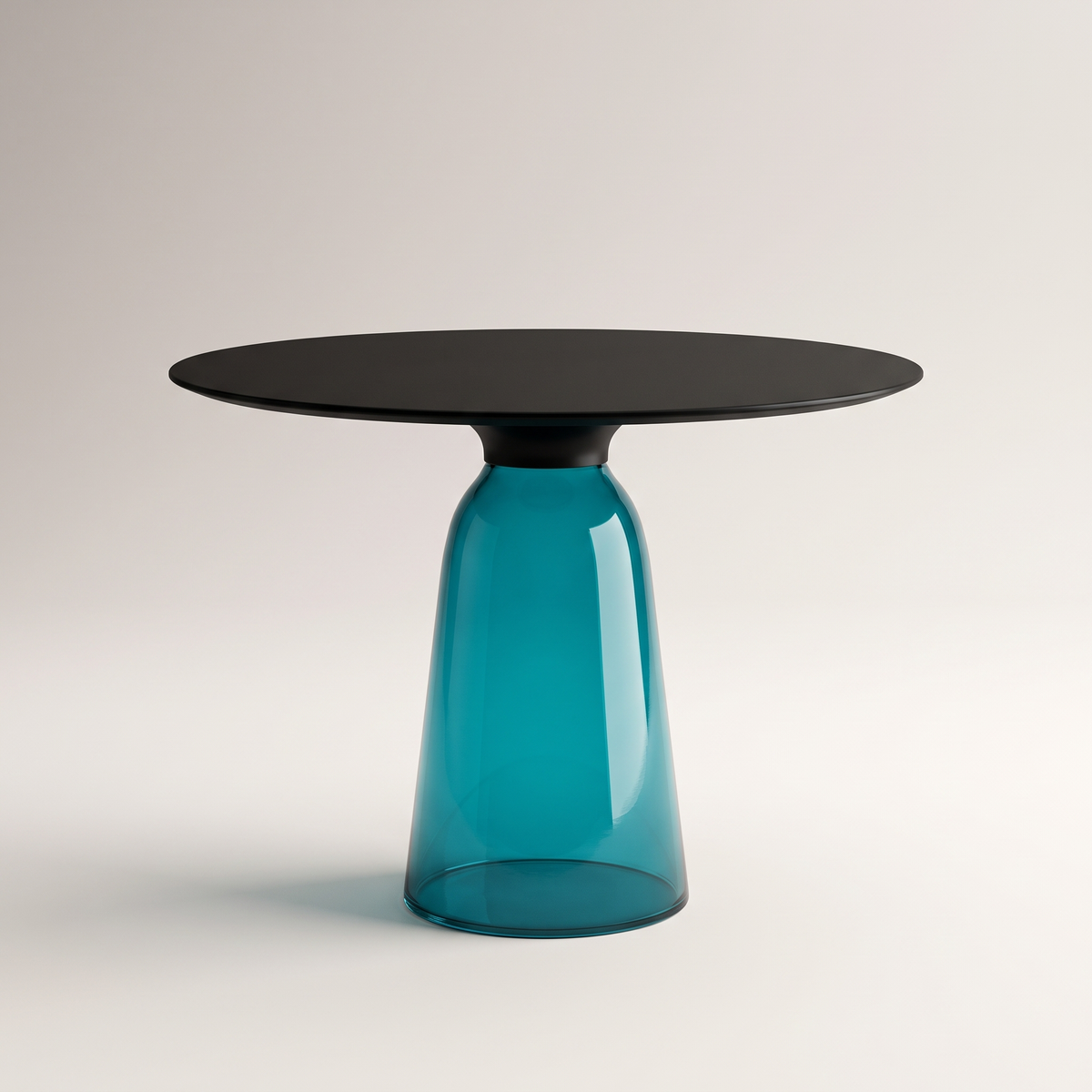 Teal and Black Coffee Table #0926-1-1, studio view