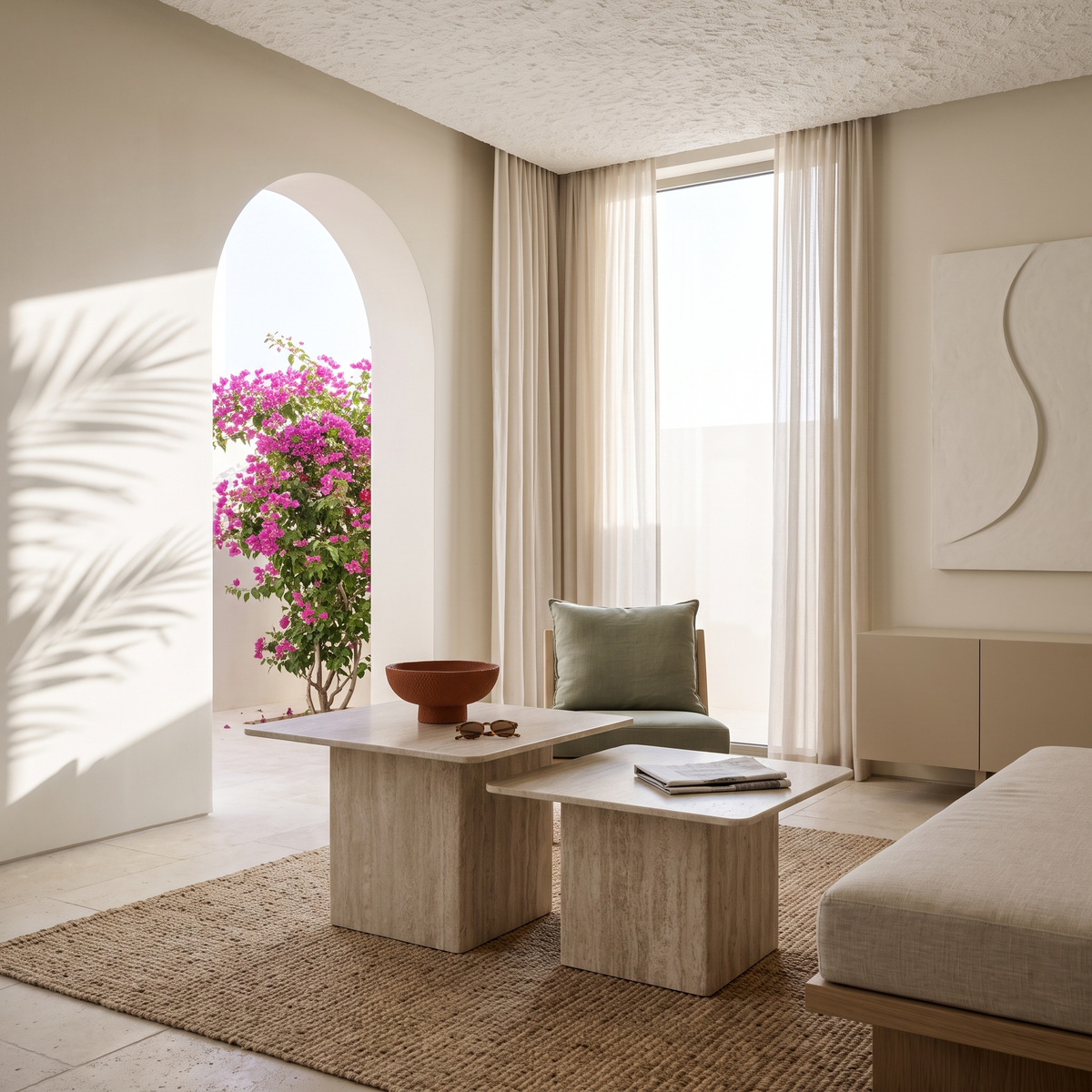 Square Coffee Table Set #GT2579, second room view