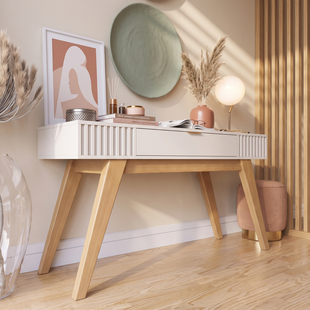 Rivera Modern Console Table, close view