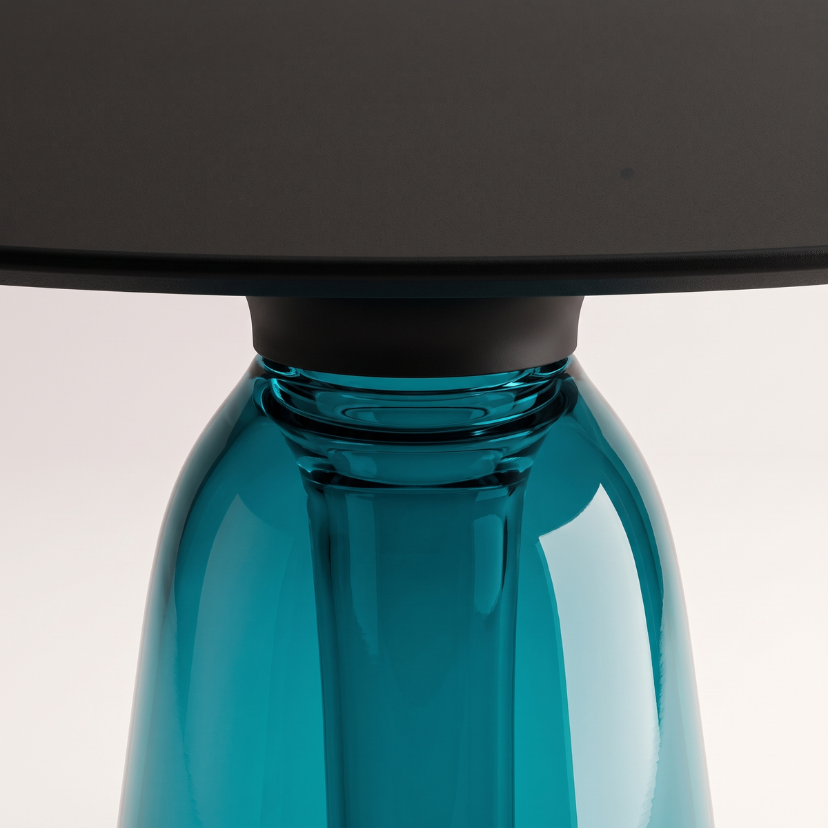 Teal and Black Coffee Table #0926-1-1, material detail