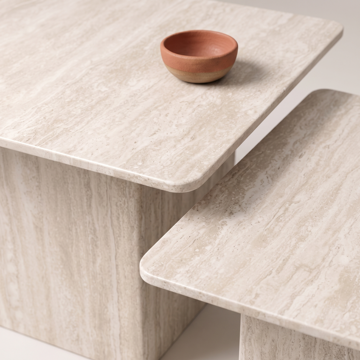 Square Coffee Table Set #GT2579, styled detail