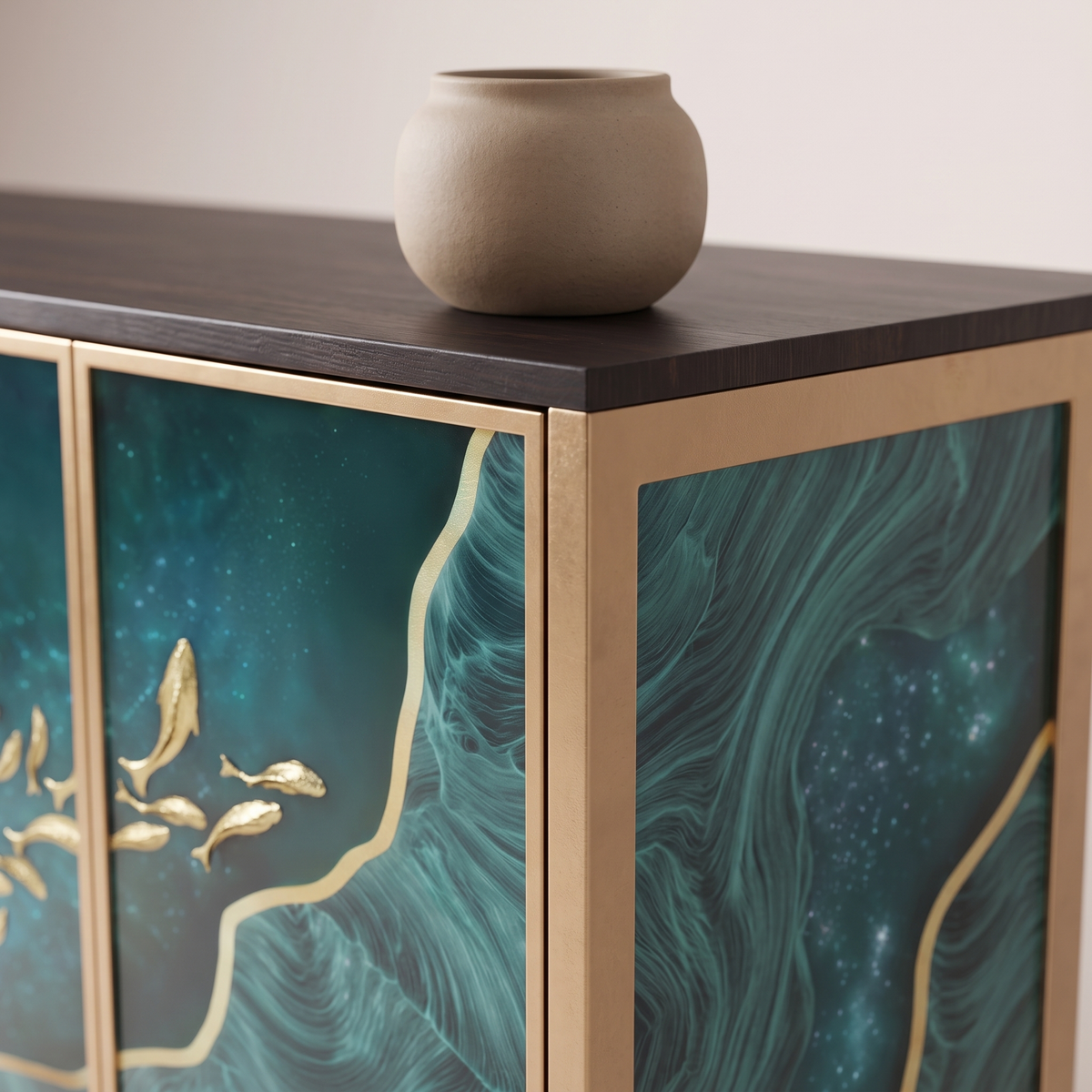 Sideboard #F2288A, styled detail