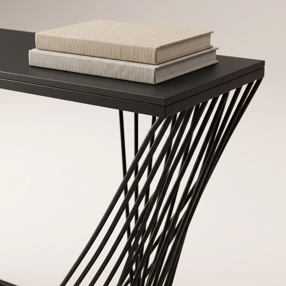 Geometric Console Table #C051, styled detail