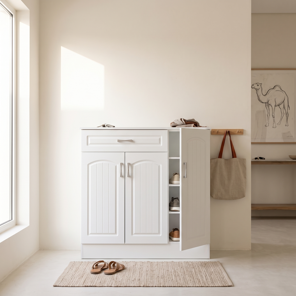 White Shoe Rack #C-05, second room view