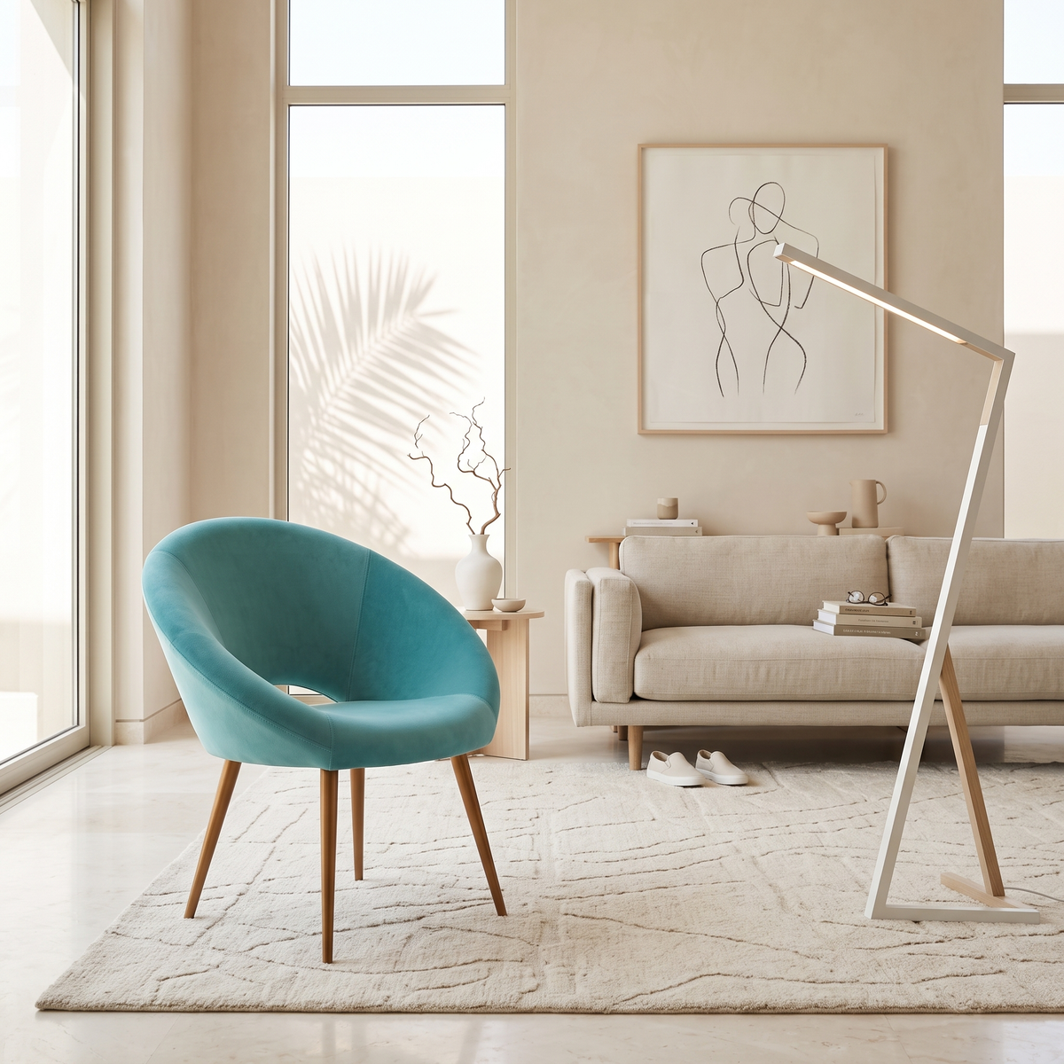Mint Green Accent Chair #LSR17053W, second room view