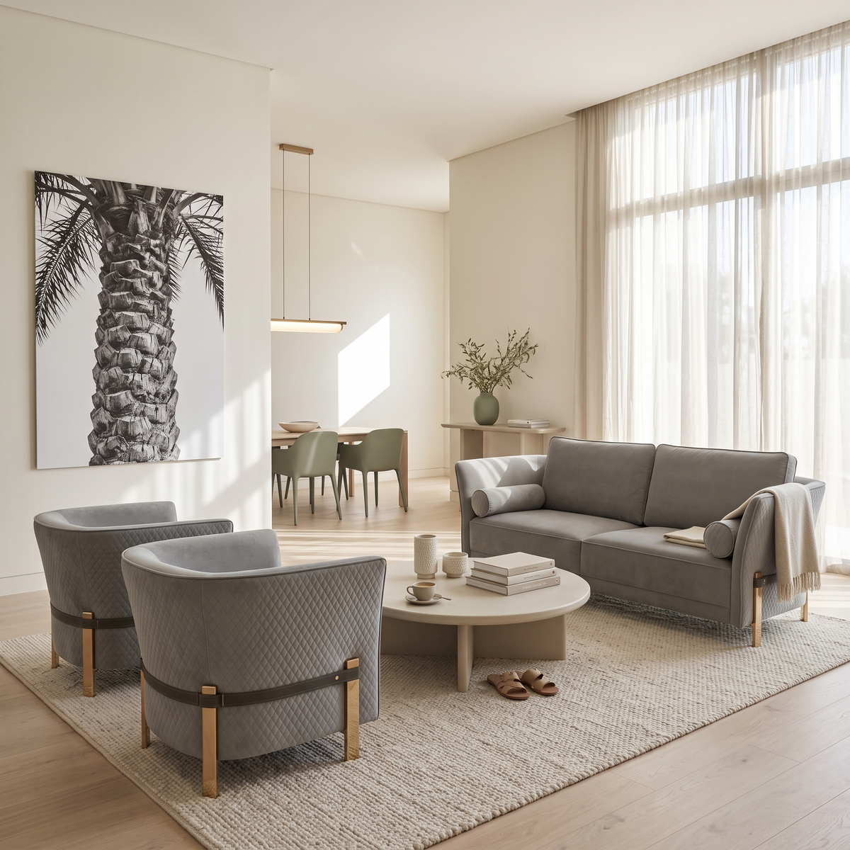 Gray Living Room Set #E1875-1, second room view