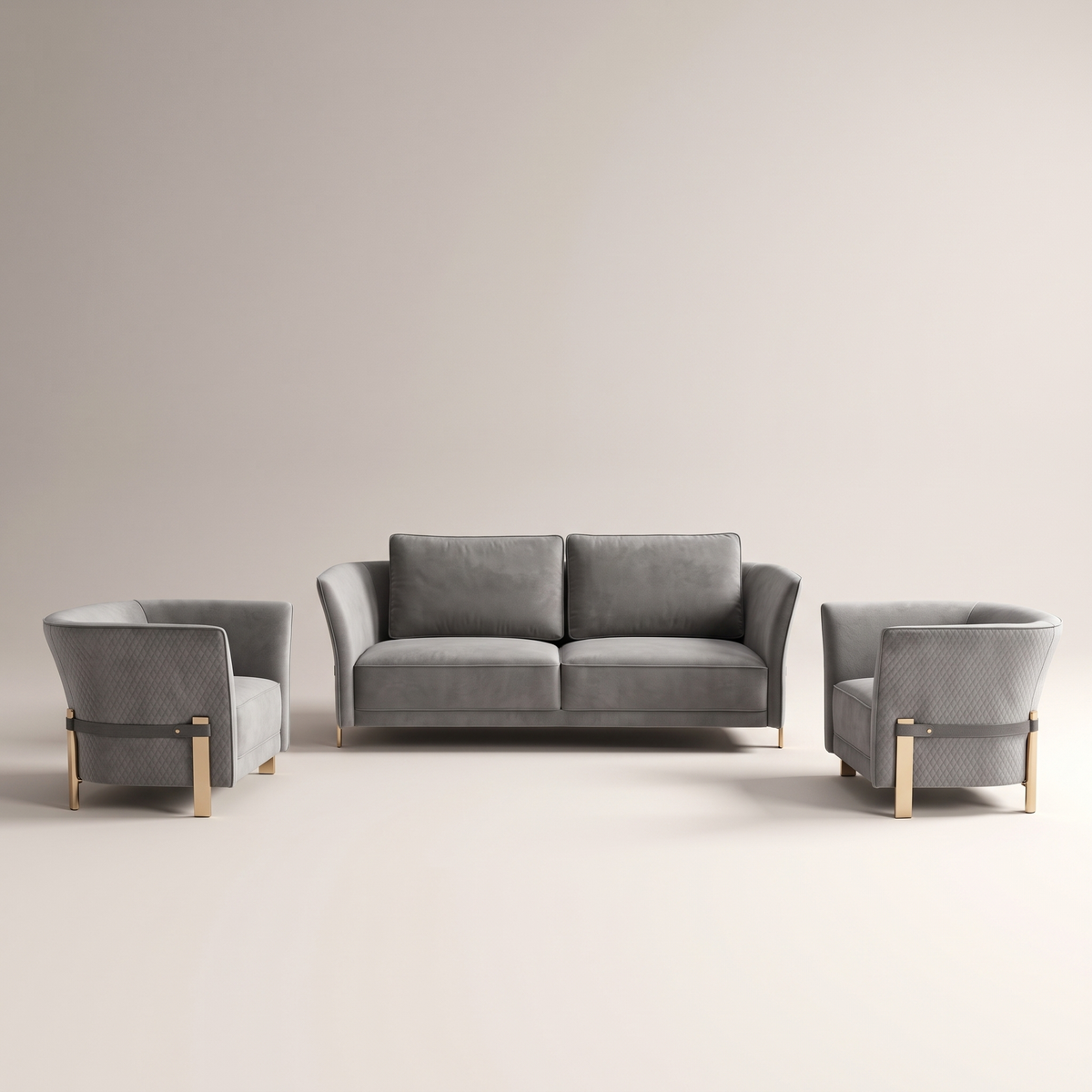 Gray Living Room Set #E1875-1, studio view