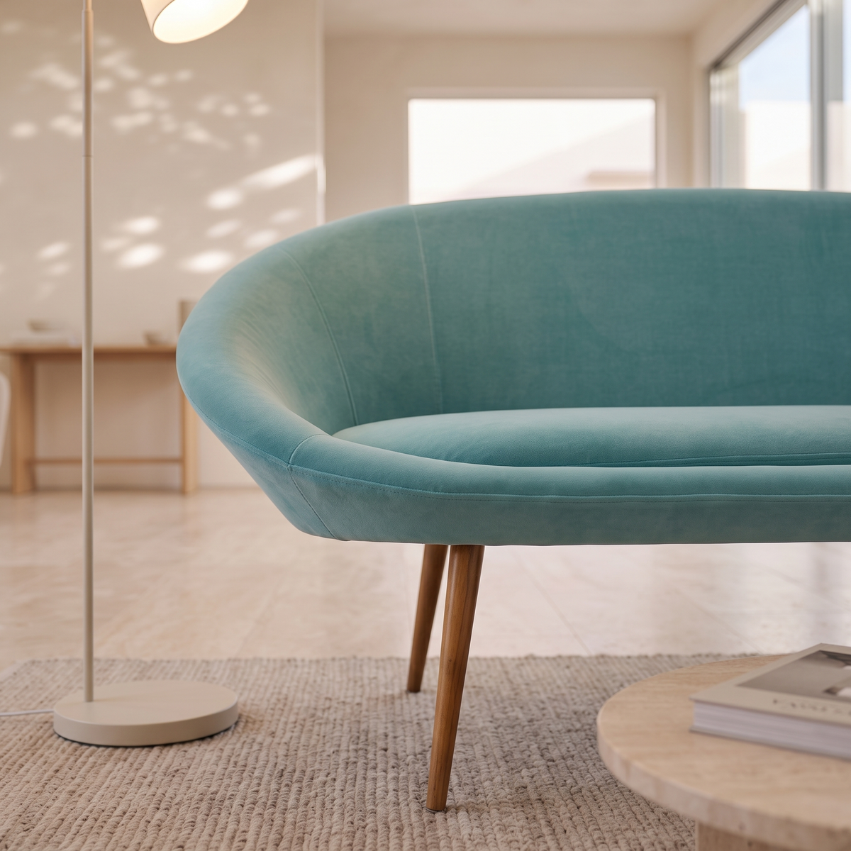 Mint Green 2 Seater Sofa #LSR17025-2, close view