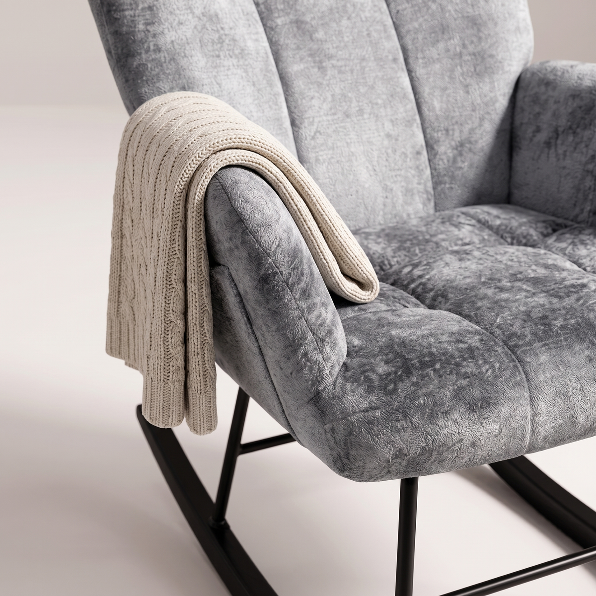 Grey Rocking Chair #JLC009, styled detail