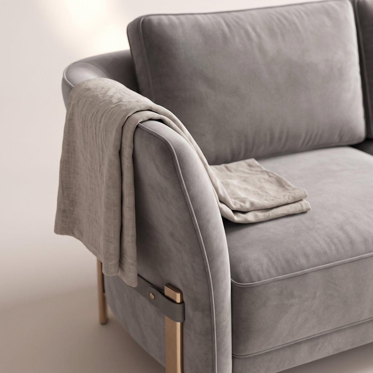 Gray Living Room Set #E1875-1, styled detail