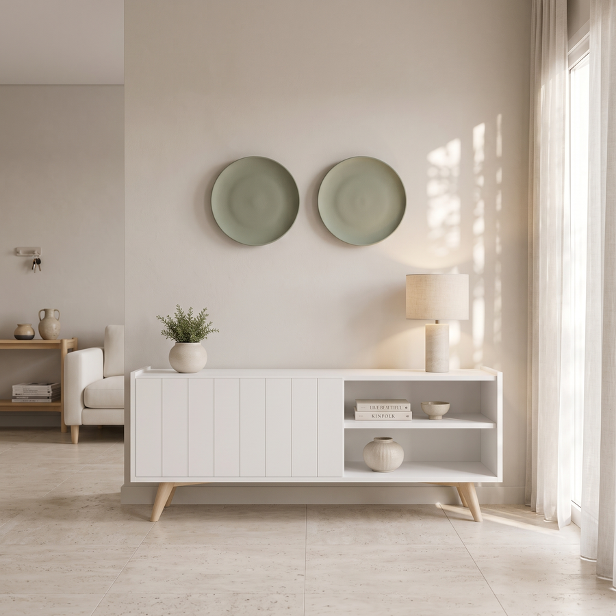 Space White TV Stand